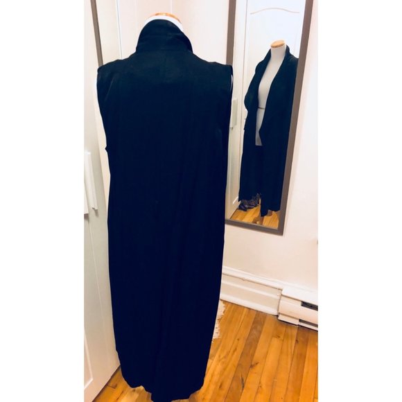 MinkPink New in Town Waterfall Longline Black Vest Size Medium - Picture 8 of 8